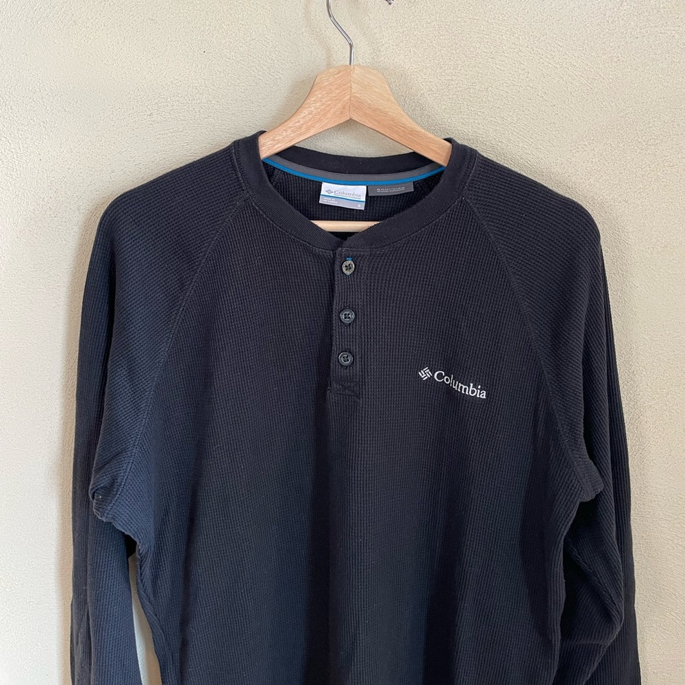 Columbia Black Pine Peak Omni-Wick Long Sleeve Regular Fit Waffle Henley Shirt S View 3
